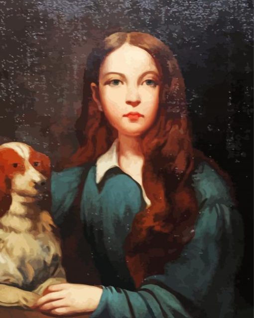 Lady With Dog Diamond Painting