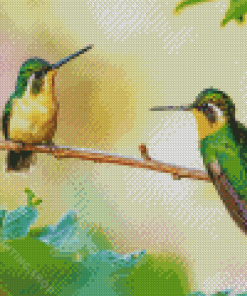 Couple Hummingbird Diamond Painting