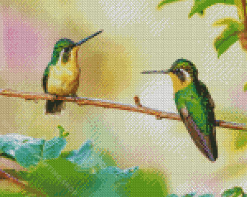 Couple Hummingbird Diamond Painting