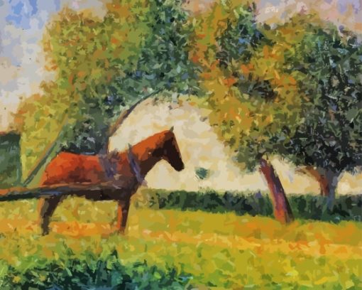Georges Seurat Cheval Et Charrue Diamond Painting