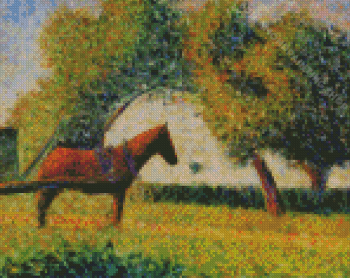Georges Seurat Cheval Et Charrue Diamond Painting