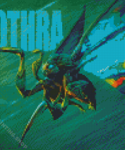 Green Mothra Diamond Painting