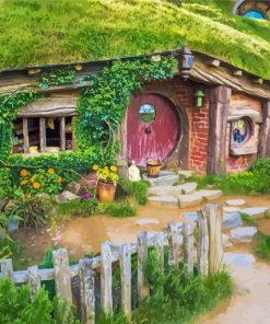 Hobbit Shire House Diamond Painting