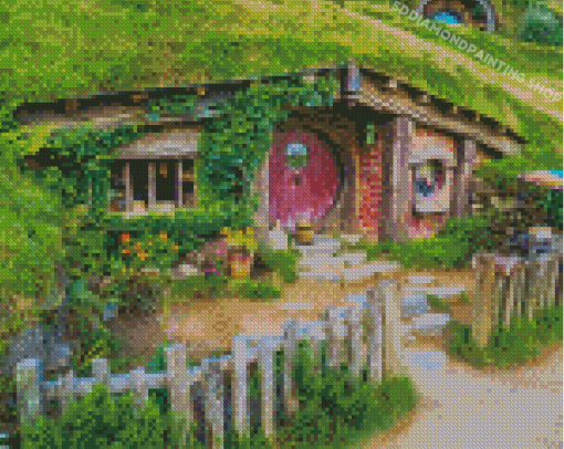 Hobbit Shire House Diamond Painting