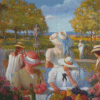 Ladies In Garden Diamond Painting