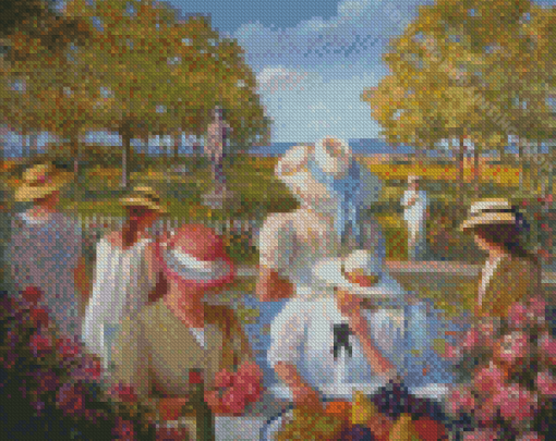 Ladies In Garden Diamond Painting