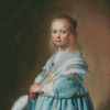 Little Girl In Blue Dress Diamond Painting