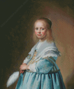 Little Girl In Blue Dress Diamond Painting