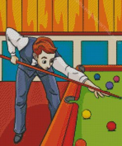 Man Playing Snooker Diamond Painting