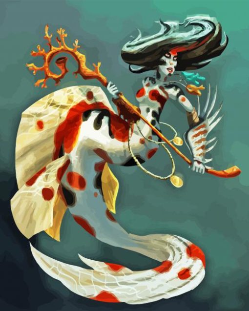 Mermaid Koi Diamond Painting