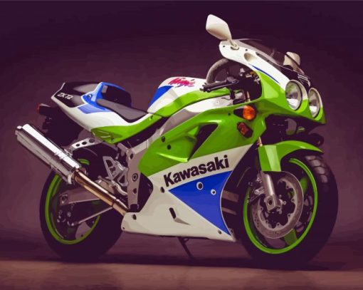 Motor Kawasaki Ninja ZX 7R Diamond Painting