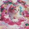 Pink Cat Diamond Painting