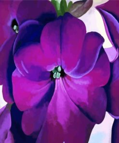 Purple Flowers Georgia Okeefe Diamond Painting