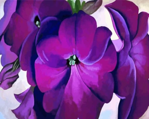 Purple Flowers Georgia Okeefe Diamond Painting