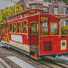 Red San Francisco Cable Cars Diamond Painting