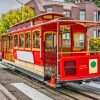 Red San Francisco Cable Cars Diamond Painting