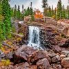 Rocky Mountains Waterfall Diamond Painting