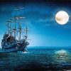 Sea Night Sailing Ship Diamond Painting