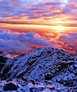 Sunrise From Pikes Peak Mountains Diamond Painting