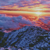 Sunrise From Pikes Peak Mountains Diamond Painting