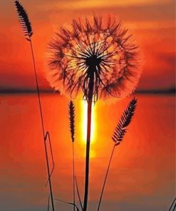 Sunset Dandelion Diamond Painting