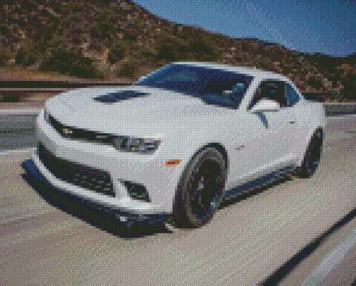 White Z28 Camaro Diamond Painting