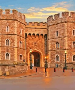 Windsor Castle Sunset Diamond Painting