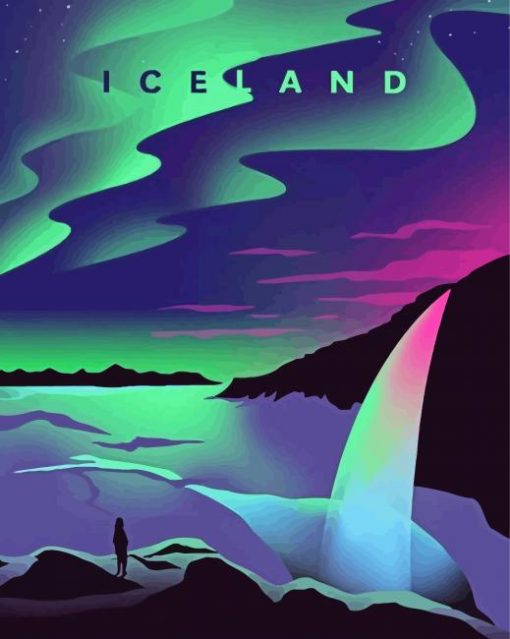 Wonders Of Iceland Poster Diamond Painting