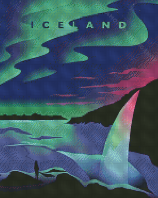 Wonders Of Iceland Poster Diamond Painting