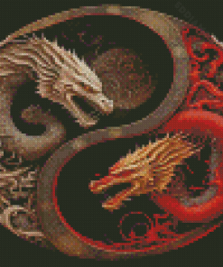 Yin Yang Dragons Diamond Painting