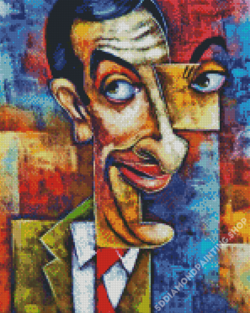 Abstract Mr Bean Diamond Painting