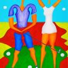 Abstract Golfers Art Diamond Painting