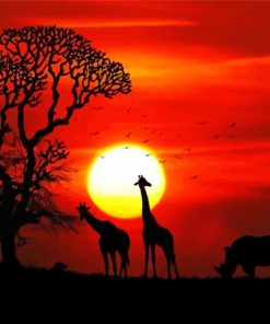 Aesthetic Sunset Safari Diamond Painting