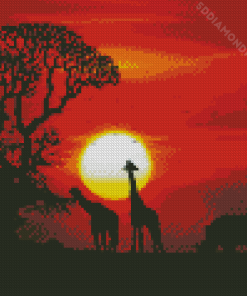 Aesthetic Sunset Safari Diamond Painting