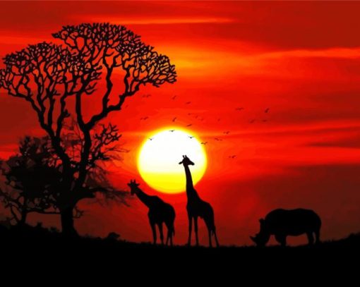 Aesthetic Sunset Safari Diamond Painting