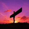 Angel Of The North Sculpture At Sunset Diamond Painting