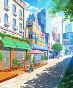 Anime Street City Diamond Painting