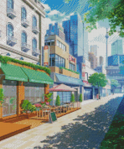 Anime Street City Diamond Painting