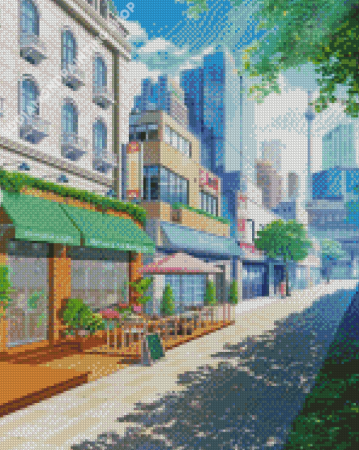 Anime Street City Diamond Painting