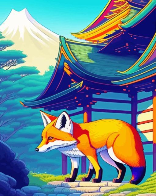 Asian Red Fox Diamond Painting