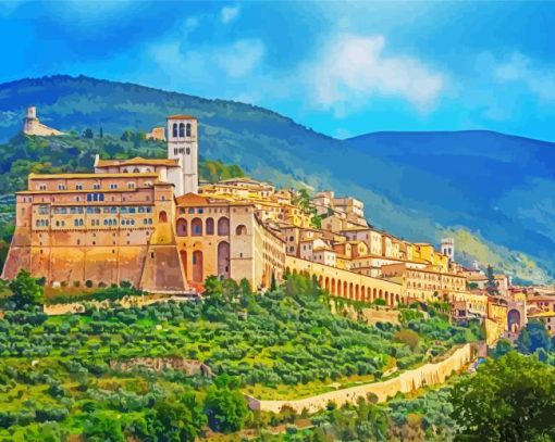 Assisi Italian Town Diamond Painting