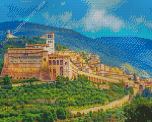 Assisi Italian Town Diamond Painting