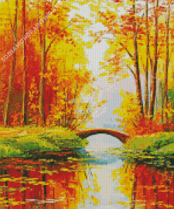 Autumn Bridge Diamond Painting