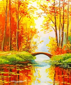 Autumn Bridge Diamond Painting