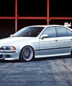 Bmw E39 White Car Diamond Painting