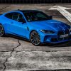 Bmw M4 Blue Car Diamond Painting