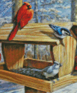 Bird Feeder Diamond Painting