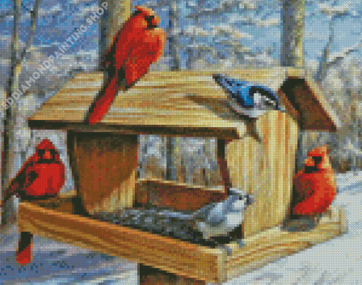 Bird Feeder Diamond Painting