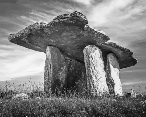 Black And White Dolmen Diamond Painting