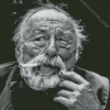 Black And White Jim Harrison Diamond Painting